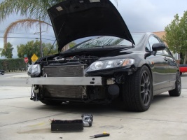 2010 Honda Civic with 17x8 Work CR wheels
