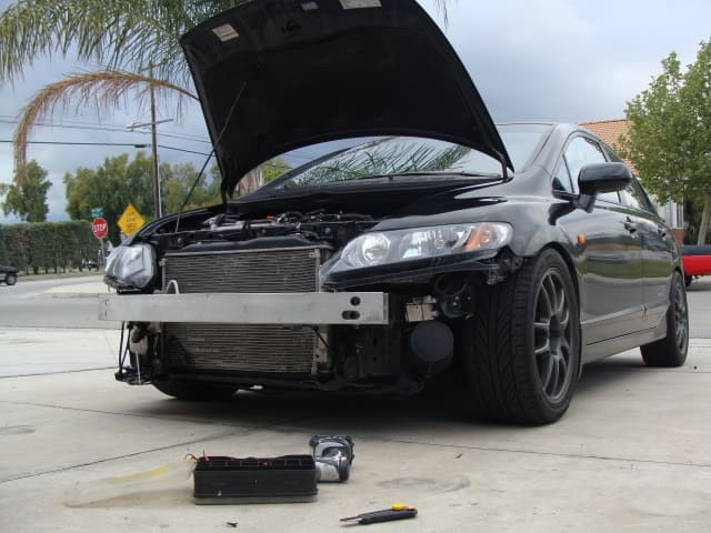 2010 Honda Civic with 17x8 Work CR wheels
