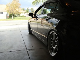 2009 Honda Civic with 17x9 Enkei RPF1 wheels
