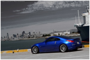 2004 Nissan 350Z with 19x9.5 Rays Engineering Volk Racing SF Winning wheels