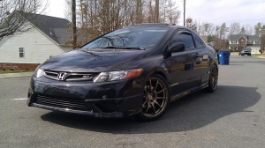2009 Honda Civic with 18x8.5 Advan Racing RZ wheels