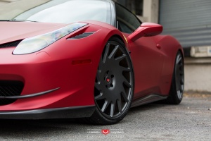 2015 Ferrari 458 Italia with 21x9 Vossen VPS-313 wheels