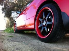 2010 Honda Civic with 18x8.5 Axis Halo wheels