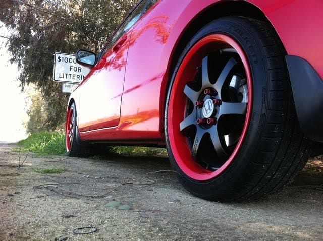 2010 Honda Civic with 18x8.5 Axis Halo wheels