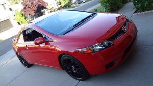 2008 Honda Civic with 18x8 Drag DR-34 wheels