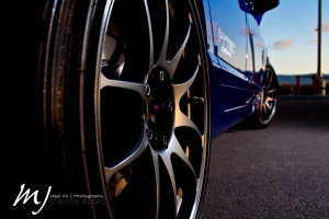 2009 Honda Civic with 18x9 Drag wheels