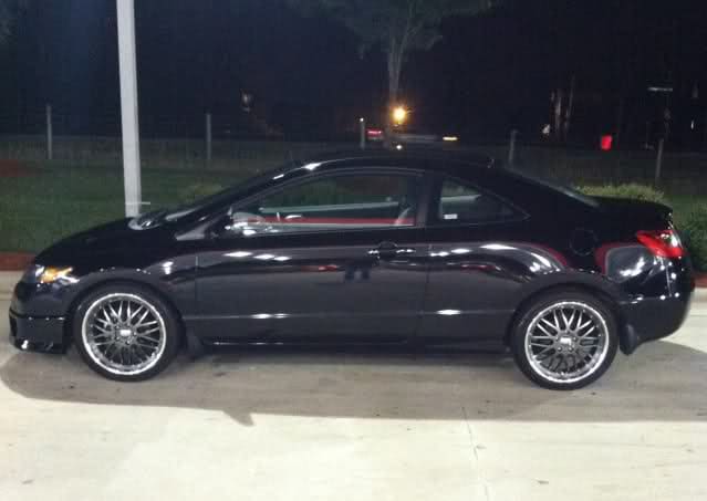 2007 Honda Civic with 18x8 Axis Penta wheels