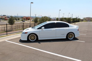 2011 Honda Civic with 17x8 Volk GT-U wheels