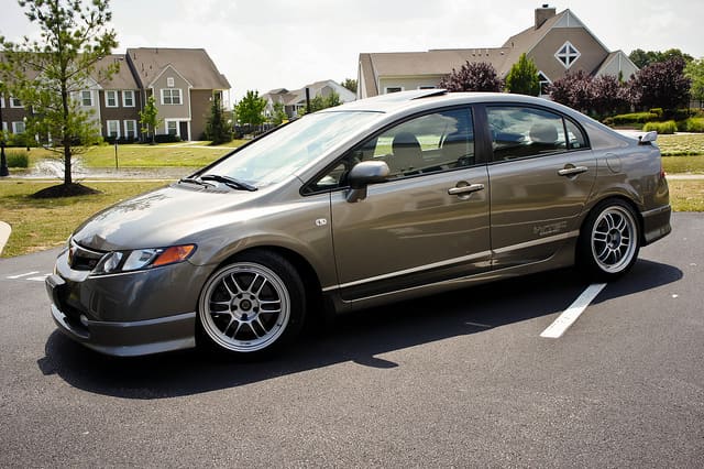 2010 Honda Civic with 17x8 Enkei RPF1 wheels
