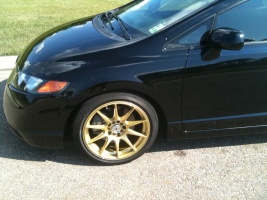 2008 Honda Civic with 17x8.25 XXR 527 wheels