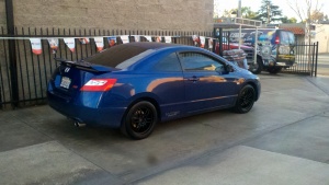 2007 Honda Civic with 17x8.5 Enkei RPF1 wheels