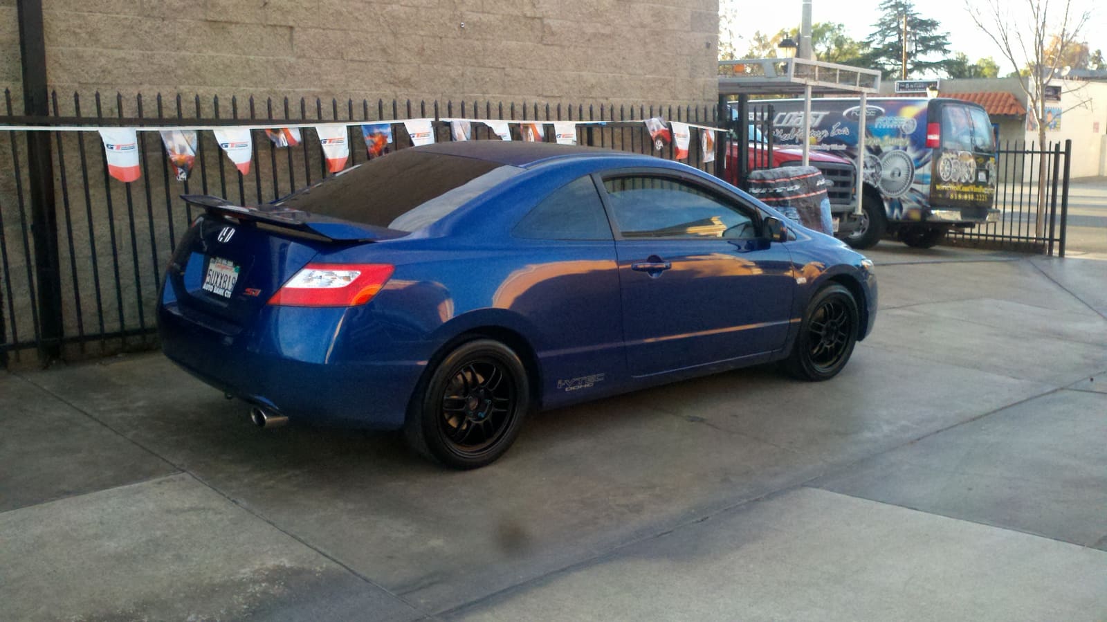 2007 Honda Civic with 17x8.5 Enkei RPF1 wheels