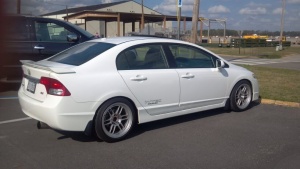 2011 Honda Civic with 17x9 Enkei RPF1 wheels
