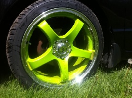 2011 Honda Civic with 18x8 DAI Candys wheels