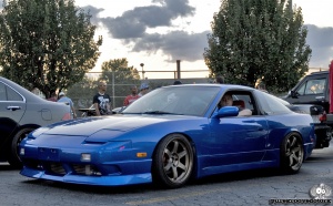 1989 Nissan S13 with 17x9 Rays Engineering Volk Racing TE37 wheels
