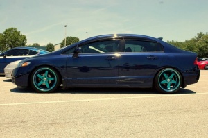 2010 Honda Civic with 18x8.5 T.I. 5 wheels