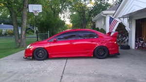 2011 Honda Civic with 17x9 Enkei RPF1 wheels