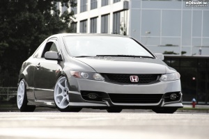 2007 Honda Civic with 17x9 Advan RG2 wheels