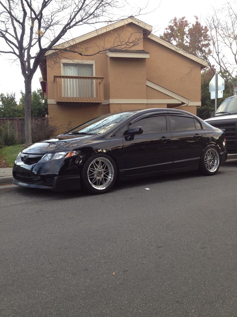 2010 Honda Civic with 17x8 Work Rezax wheels