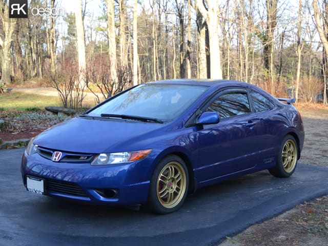2009 Honda Civic with 17x8 Enkei RPF1 wheels