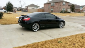 2011 Honda Civic with 19x7.5 R1 Racing GTR-10 wheels