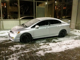 2008 Honda Civic with 17x8 Enkei RPF1 wheels