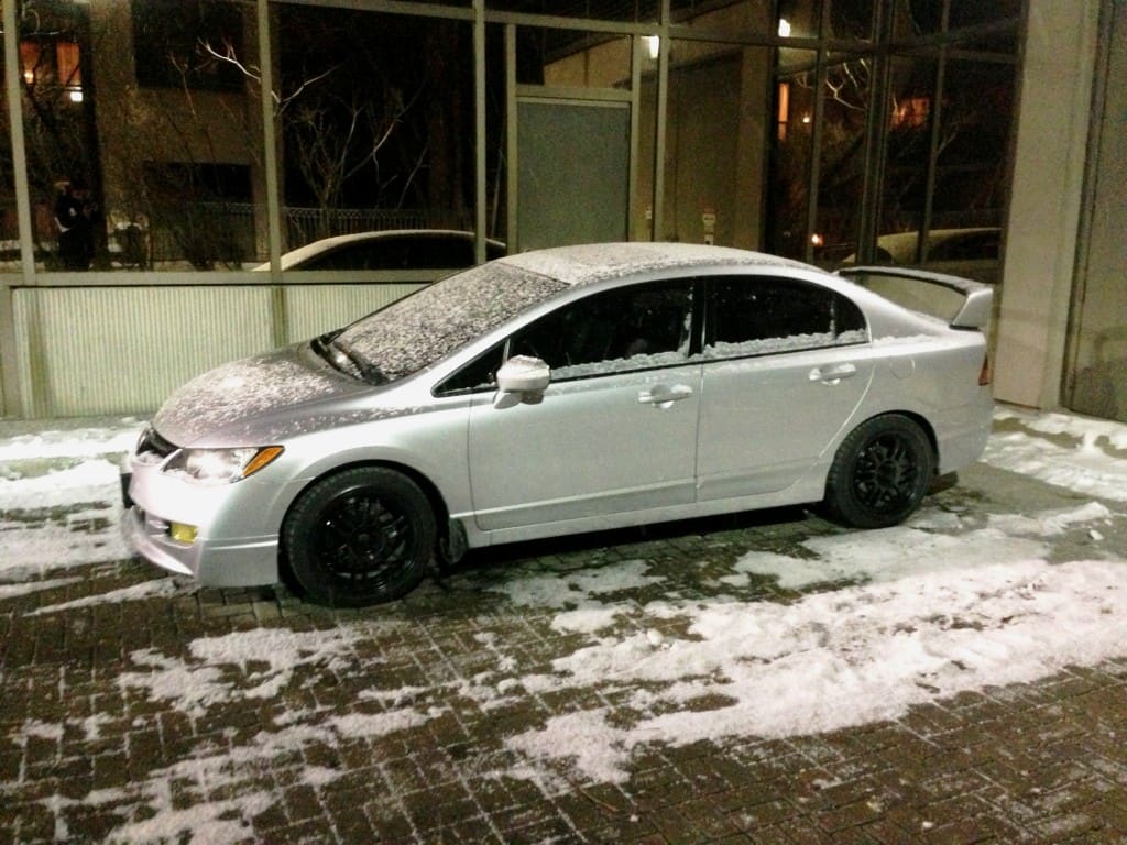 2008 Honda Civic with 17x8 Enkei RPF1 wheels