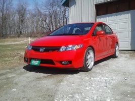 2010 Honda Civic with 17x8.5 Enkei PF01 wheels