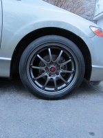 2009 Honda Civic with 17x7 Volk CE28 wheels