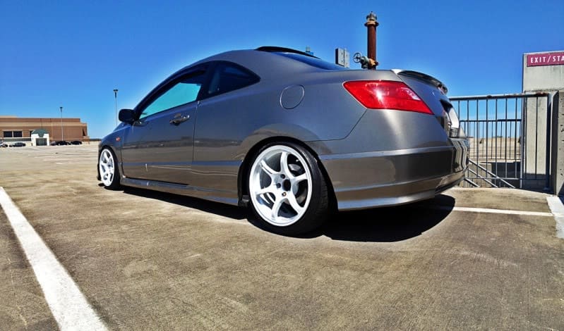 2007 Honda Civic with 17x9 Advan RG2 wheels