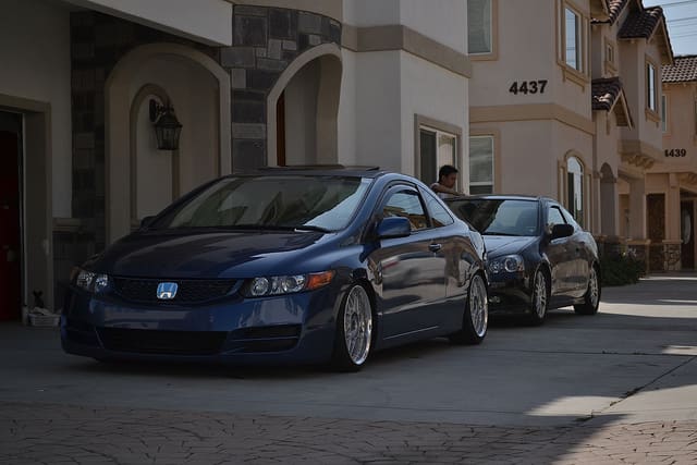 2010 Honda Civic with 17x8 RacingHart TypeC wheels