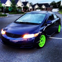 2010 Honda Civic with 17x7.5 Sparco Assetto Gara wheels