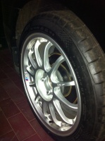 2008 Honda Civic with 17x8 SSR Type F wheels