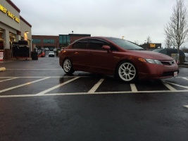 2010 Honda Civic with 17x8 Drag DR 31 wheels