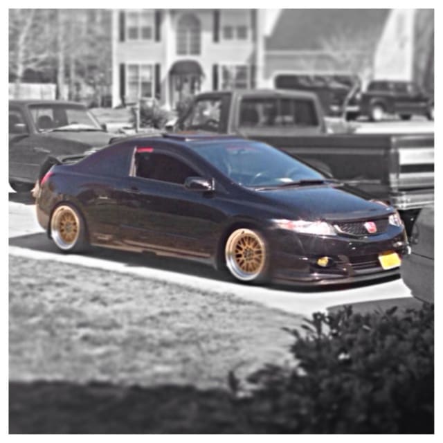 2009 Honda Civic with 17x9 STR 520 wheels