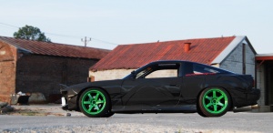 1989 Nissan S13 with 18x9.5 Rays Engineering Volk Racing TE37 wheels