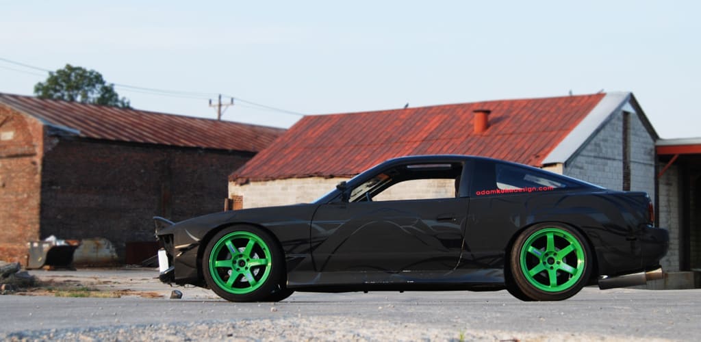 1989 Nissan S13 with 18x9.5 Rays Engineering Volk Racing TE37 wheels