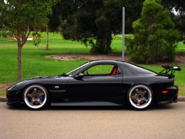 2000 Mazda RX-7 with 19x9.5 SSR Professor SP1 wheels