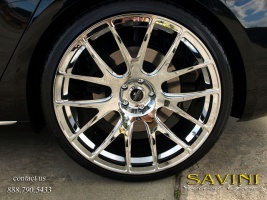 2009 Audi A8 with 22x9 Savini SM-3 Mono di Forza wheels