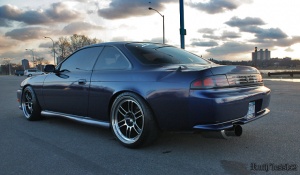 1997 Nissan S14 with 18x9.5 Enkei RPF1 wheels