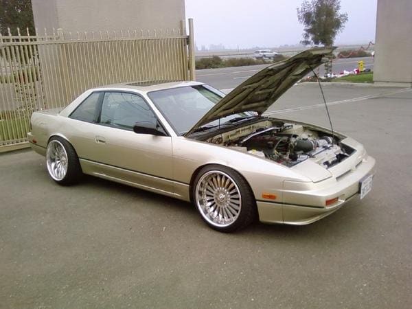 1990 Nissan S13 with 18x10 Veilside Andrew Racing F wheels