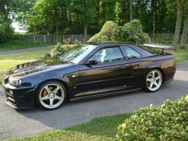 2000 Nissan R31-R34 Skyline GT-R with 19x9.5 Rays Engineering Nismo LM GT4 wheels