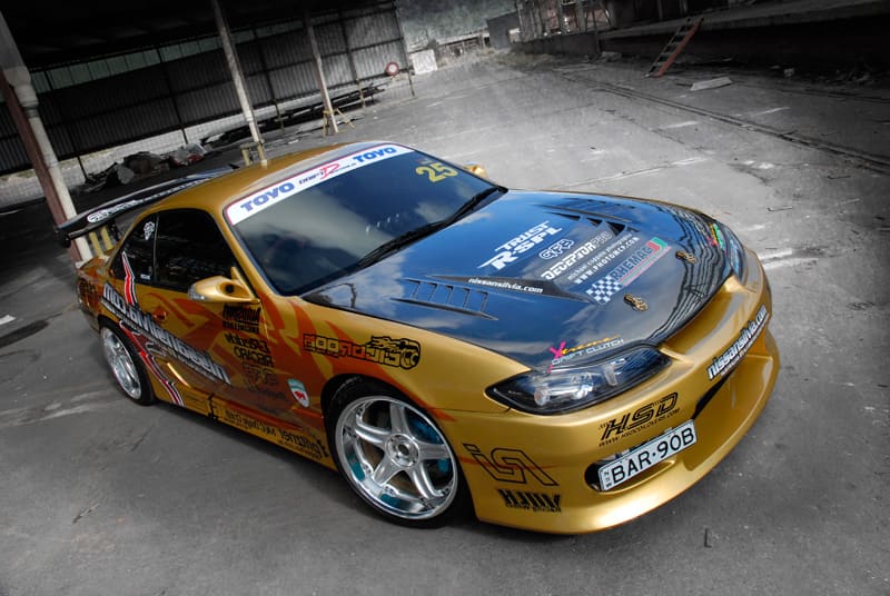 1997 Nissan S14 with 18x9 Rays Engineering Volk Racing GT-C Face 2 wheels