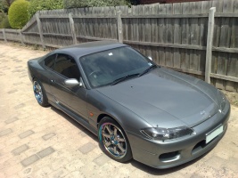 2002 Nissan S15 with 18x9 Gramlights 57s pro wheels