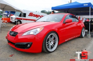 2009 Hyundai Genesis with 19x9 Enkei RPF-1 wheels