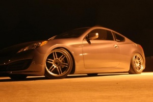 2010 Hyundai Genesis with 19x9.5 AME TM02 wheels