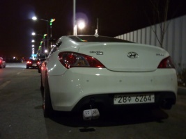 2009 Hyundai Genesis with 18x8 Work EWINGS wheels