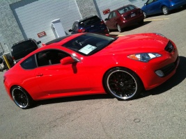 2010 Hyundai Genesis with 20x9 Work Venaci Mesh wheels