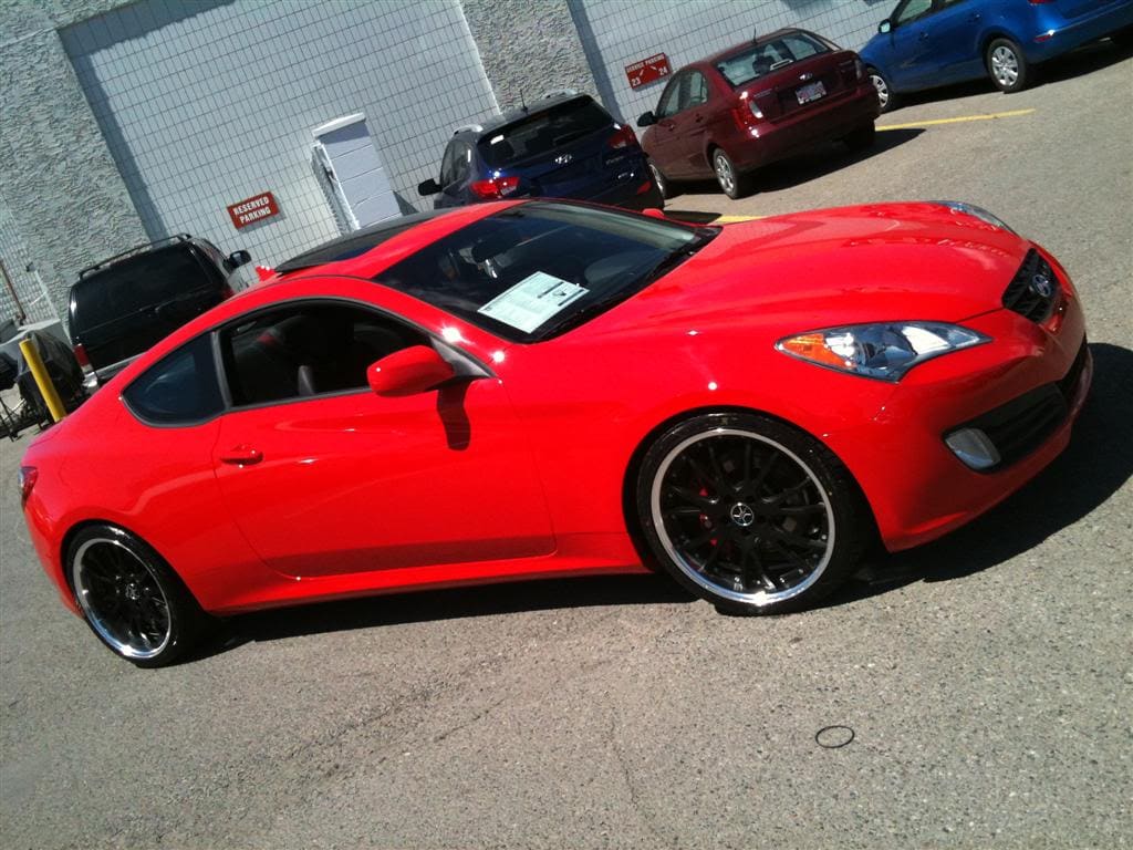 2010 Hyundai Genesis with 20x9 Work Venaci Mesh wheels