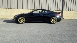 2010 Hyundai Genesis with 19x9 Work wheels